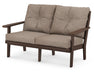 POLYWOOD Lakeside Deep Seating Loveseat in Mahogany / Spiced Burlap image