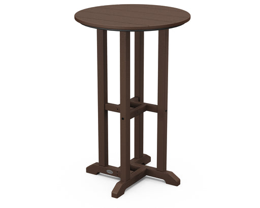 POLYWOOD 24" Round  Farmhouse Counter Bistro Table in Mahogany / Mahogany image