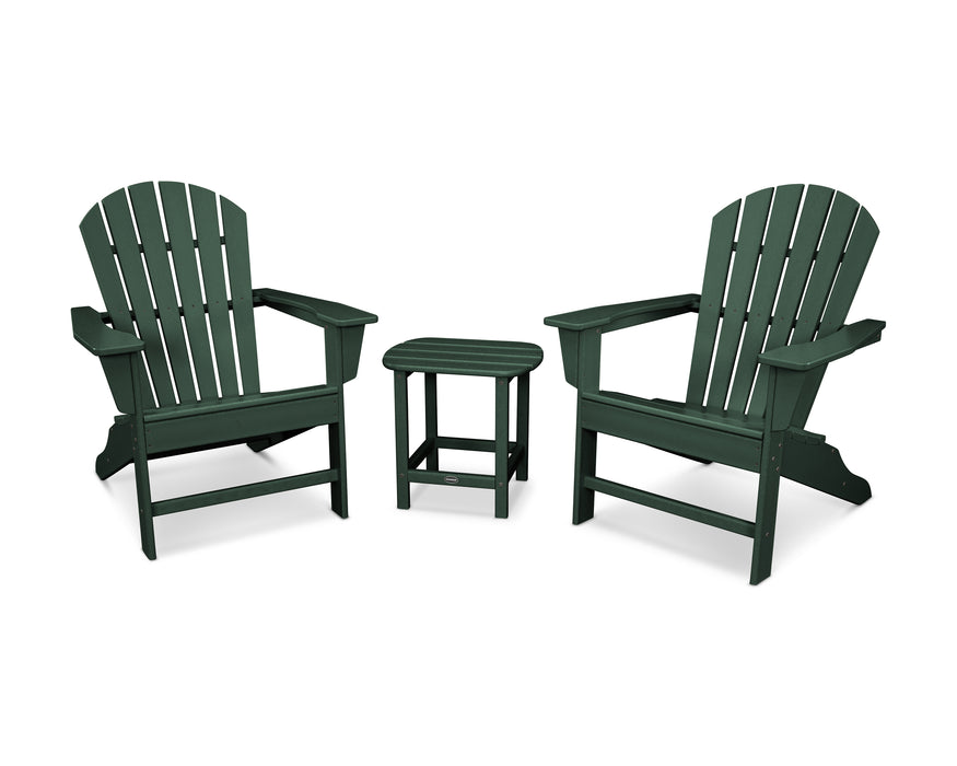 POLYWOOD South Beach Adirondack 3-Piece Set in Green