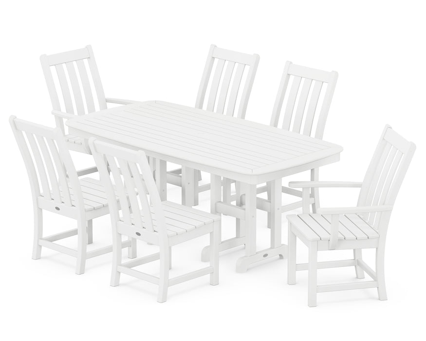 POLYWOOD Vineyard 7-Piece Dining Set in White