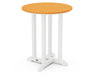 POLYWOOD Contempo 24" Round Dining Table in White / Tangerine image