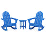 POLYWOOD Vineyard 3-Piece Adirondack Rocking Chair Set in Pacific Blue image