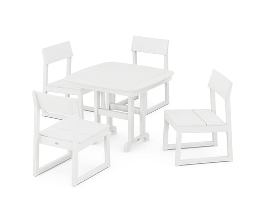 POLYWOOD EDGE Side Chair 5-Piece Dining Set in White image