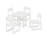 POLYWOOD EDGE Side Chair 5-Piece Dining Set in White image