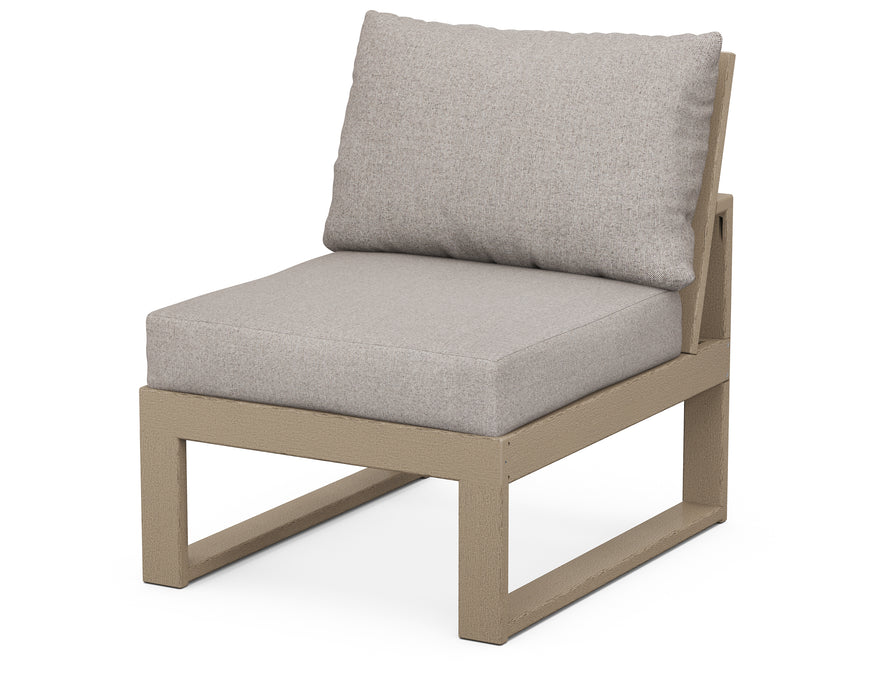 POLYWOOD Modular Armless Chair in Vintage Sahara / Weathered Tweed