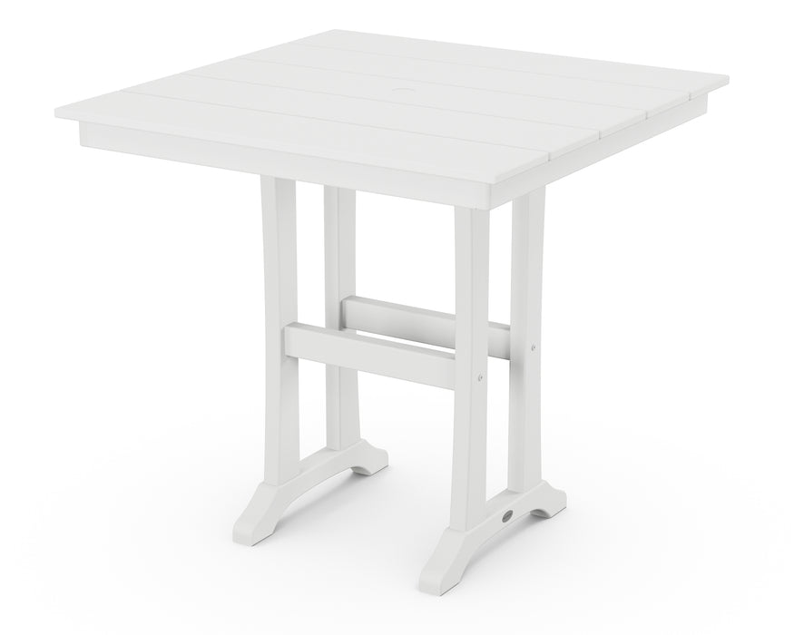 POLYWOOD Farmhouse Trestle 37" Counter Table in White