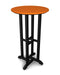 POLYWOOD Contempo 24" Round Bar Table in Black / Tangerine image