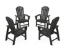 POLYWOOD 4-Piece South Beach Casual Chair Conversation Set in Black image