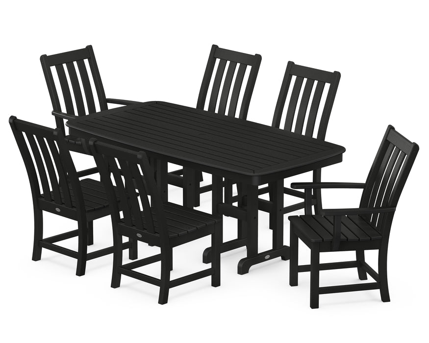 POLYWOOD Vineyard 7-Piece Dining Set in Black