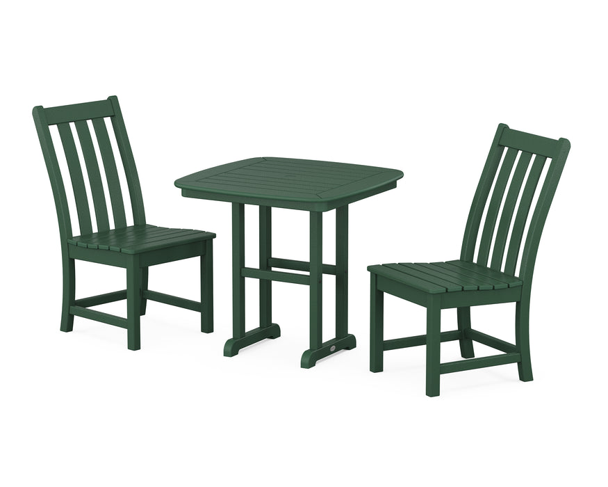 POLYWOOD Vineyard Side Chair 3-Piece Dining Set in Green