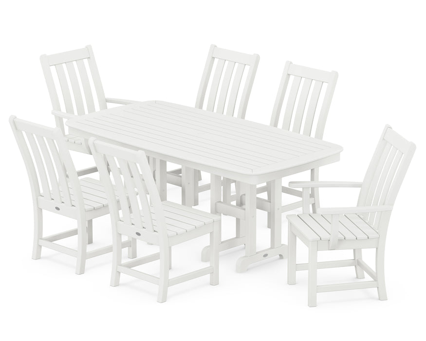 POLYWOOD Vineyard 7-Piece Dining Set in Vintage White