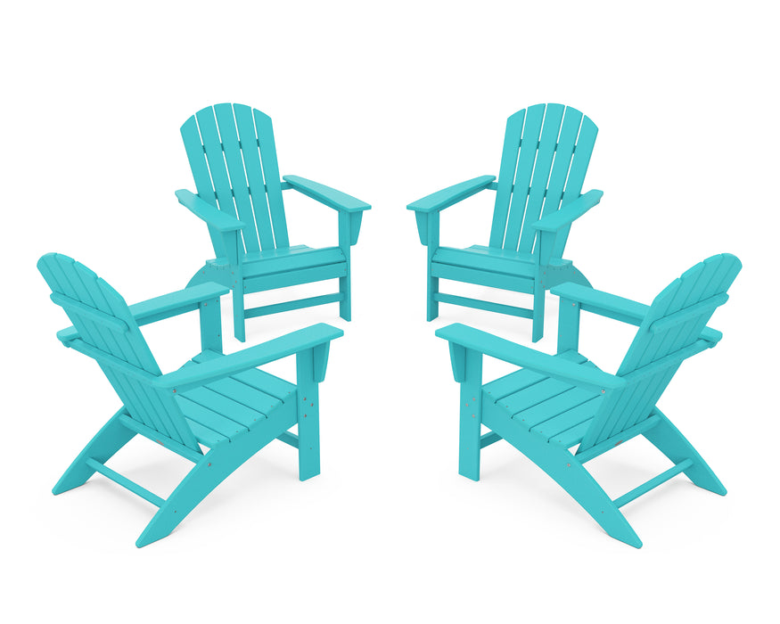 POLYWOOD Nautical 4-Piece Adirondack Conversation Set in Aruba image