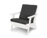 POLYWOOD Riviera Modern Lounge Chair in White / Spectrum Carbon image