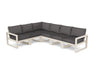 POLYWOOD EDGE 6-Piece Modular Deep Seating Set in Sand / Ash Charcoal image