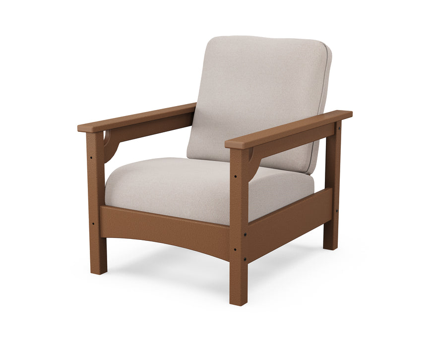 POLYWOOD Club Chair in Teak / Dune Burlap image