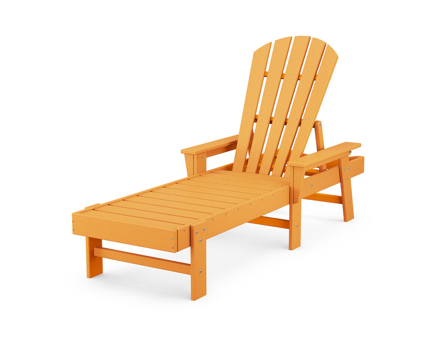 POLYWOOD South Beach Chaise in Tangerine