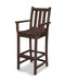 POLYWOOD Traditional Garden Bar Arm Chair in Mahogany image