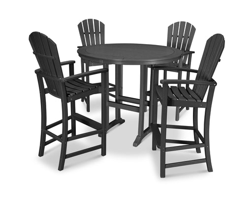 POLYWOOD 5 Piece Palm Coast Bar Set in Black image