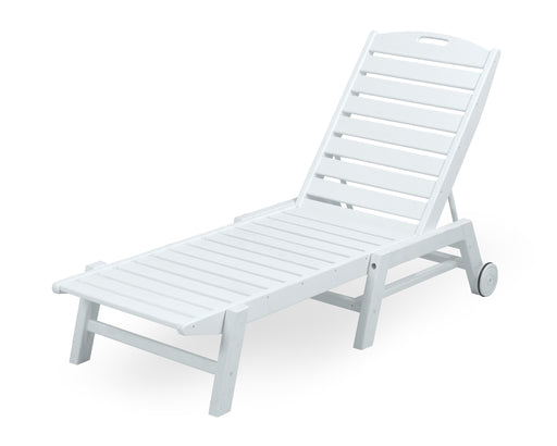 POLYWOOD Nautical Chaise with Wheels in White image