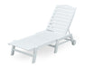 POLYWOOD Nautical Chaise with Wheels in White image