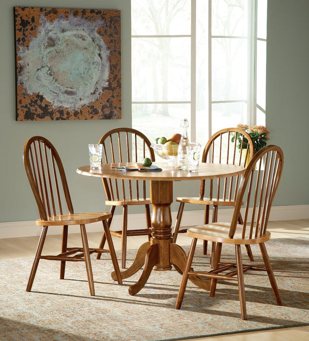 John Thomas Furniture Dining Essentials Windsor Side Chair (Set of 2) in Cinnamon/Espresso