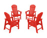 POLYWOOD 4-Piece South Beach Casual Chair Conversation Set in Sunset Red image