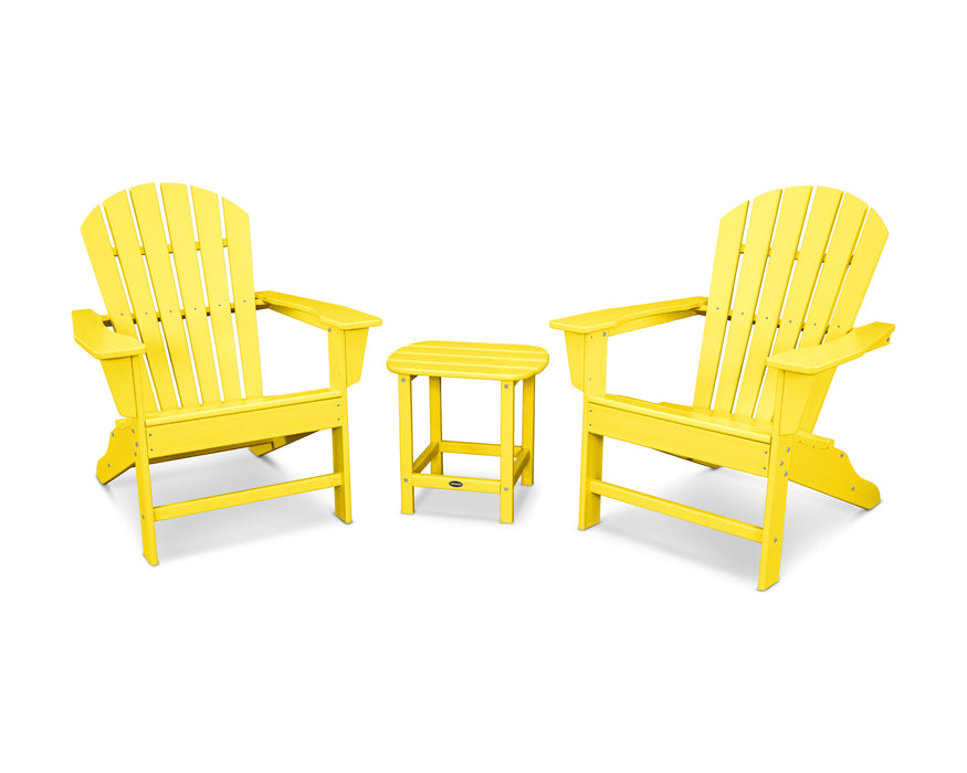 POLYWOOD South Beach Adirondack 3-Piece Set in Lemon