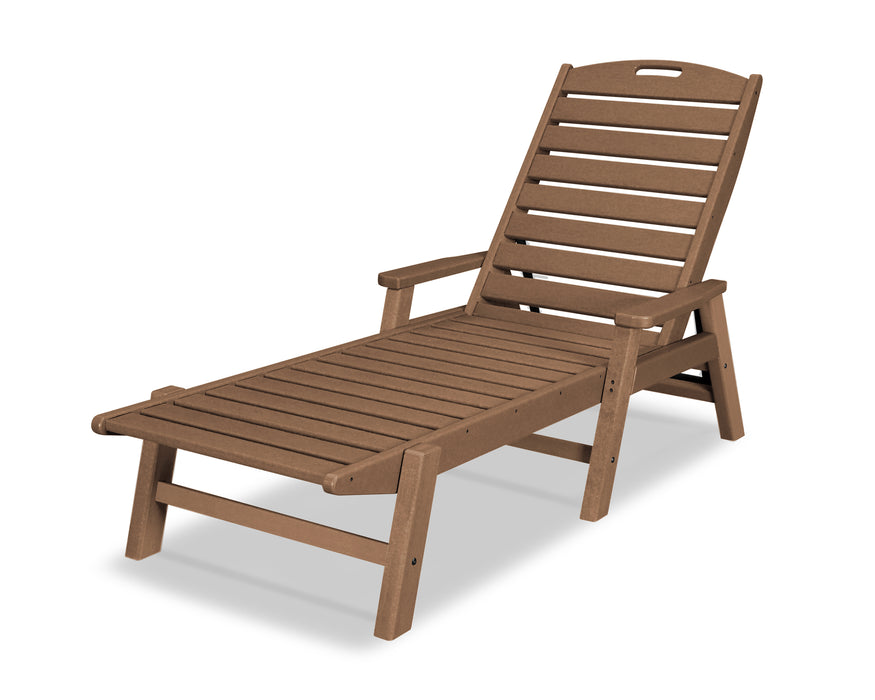 POLYWOOD Nautical Chaise with Arms in Teak image