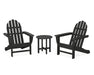 POLYWOOD Classic Adirondack 3-Piece Set in Black image