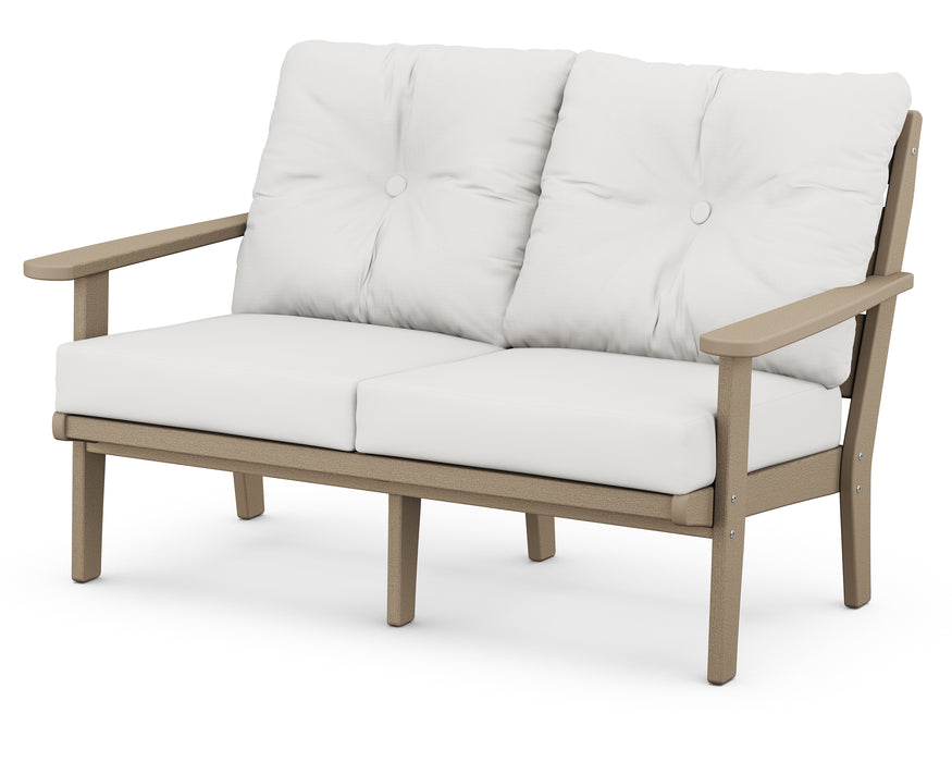 POLYWOOD Lakeside Deep Seating Loveseat in Vintage Sahara / Natural Linen image