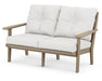 POLYWOOD Lakeside Deep Seating Loveseat in Vintage Sahara / Natural Linen image