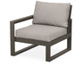 POLYWOOD EDGE Modular Left Arm Chair in Vintage Coffee / Weathered Tweed image