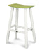 POLYWOOD Contempo 30" Saddle Bar Stool in White / Lime image