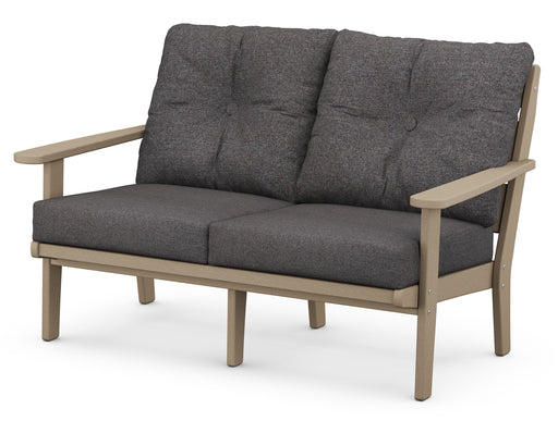 POLYWOOD Lakeside Deep Seating Loveseat in Vintage Sahara / Ash Charcoal image