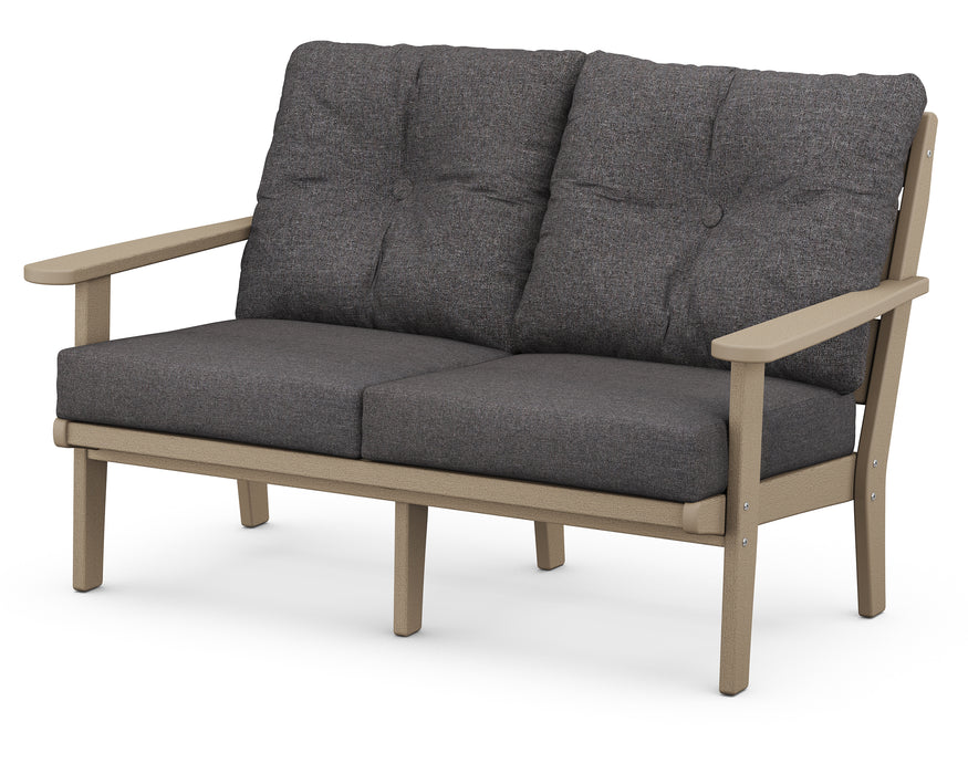 POLYWOOD Lakeside Deep Seating Loveseat in Vintage Sahara / Ash Charcoal image