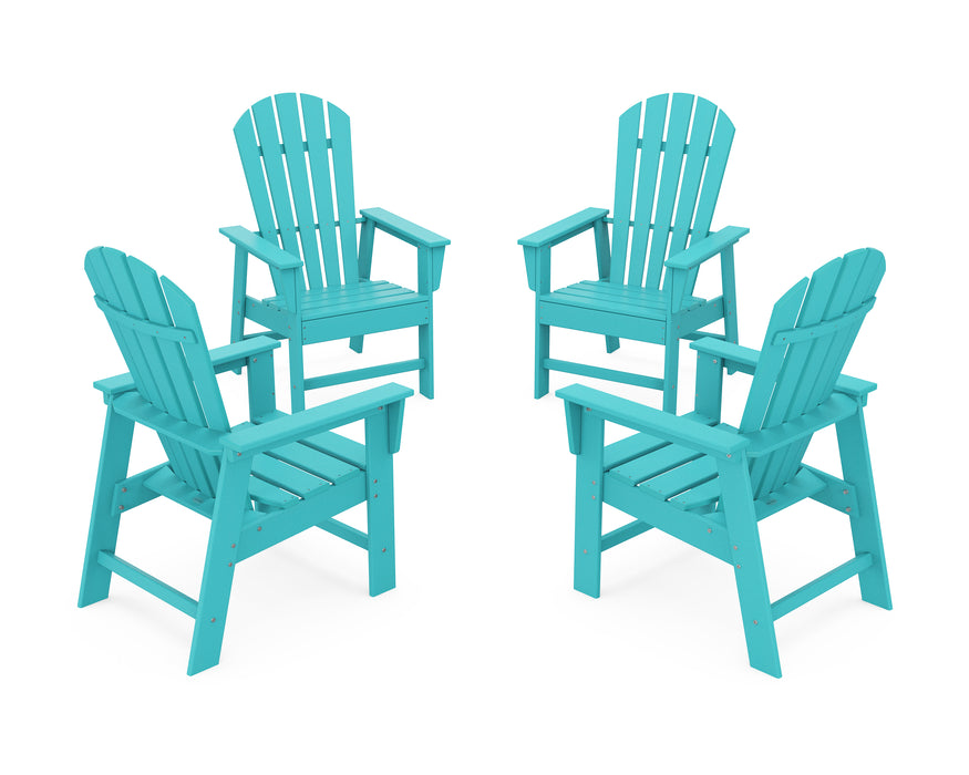 POLYWOOD 4-Piece South Beach Casual Chair Conversation Set in Aruba image