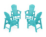 POLYWOOD 4-Piece South Beach Casual Chair Conversation Set in Aruba image