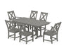 POLYWOOD Braxton 7-Piece Farmhouse Dining Set in Slate Grey image