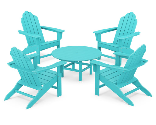 POLYWOOD Long Island Adirondack 5-Piece Conversation Group in Aruba image