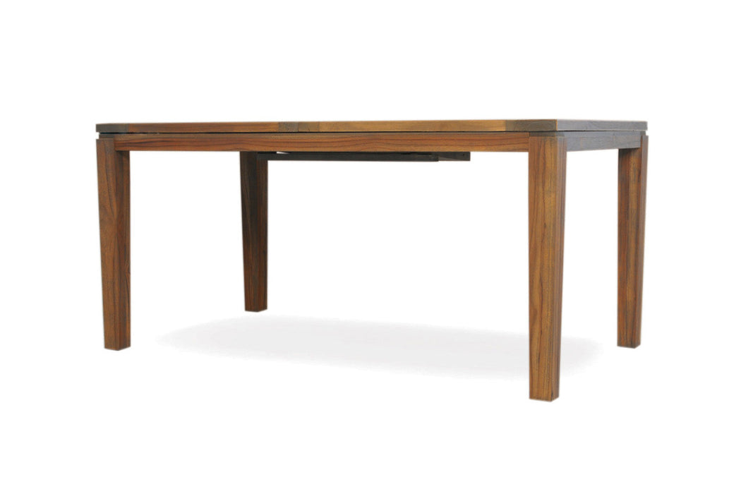 TEAK 63-84" BUTTERFLY LEAF UMBRELLA DINING TABLE