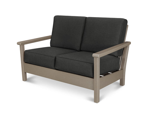 POLYWOOD Harbour Deep Seating Loveseat in Vintage Sahara / Spectrum Carbon image