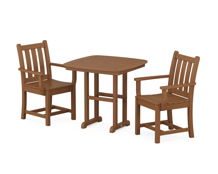 POLYWOOD Traditional Garden 3-Piece Dining Set in Teak image