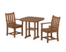 POLYWOOD Traditional Garden 3-Piece Dining Set in Teak image