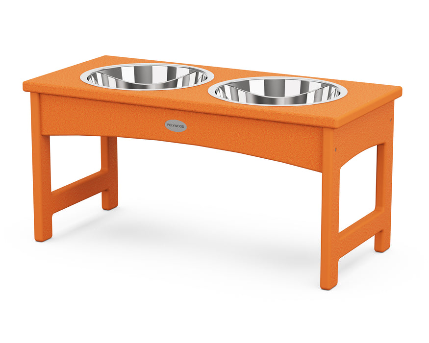 POLYWOOD Pet Feeder in Tangerine