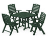 POLYWOOD Nautical Highback Chair 5-Piece Dining Set in Green image