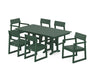 POLYWOOD EDGE 7-Piece Farmhouse Dining Set in Green image