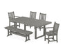 POLYWOOD Traditional Garden 6-Piece Dining Set in Slate Grey image