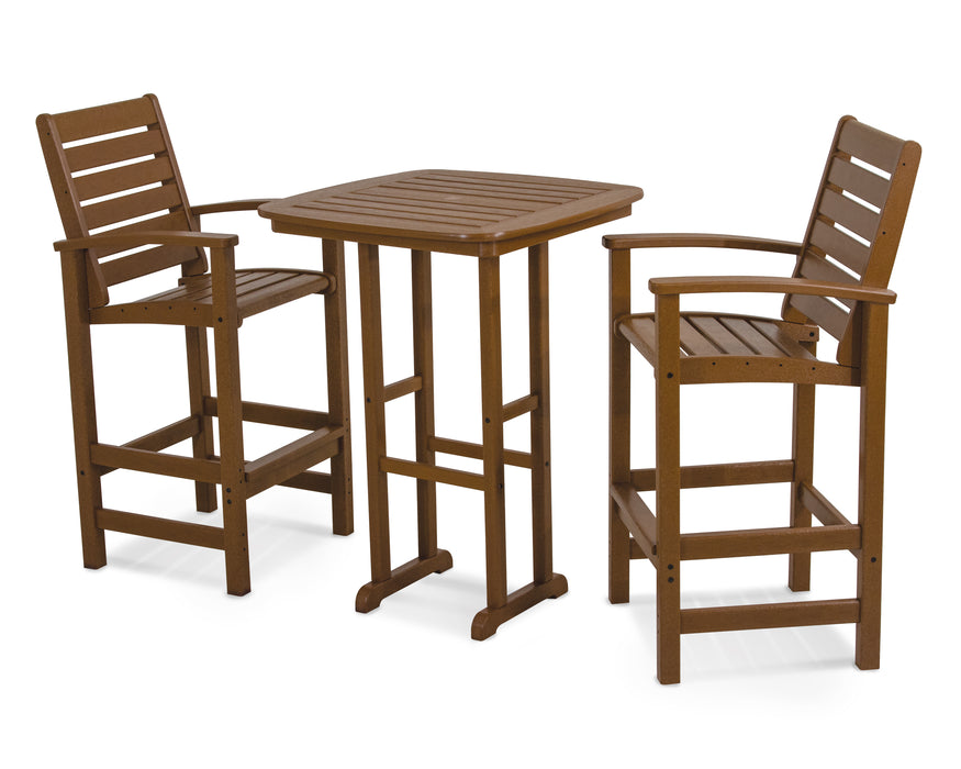 POLYWOOD Signature 3-Piece Bar Set in Teak