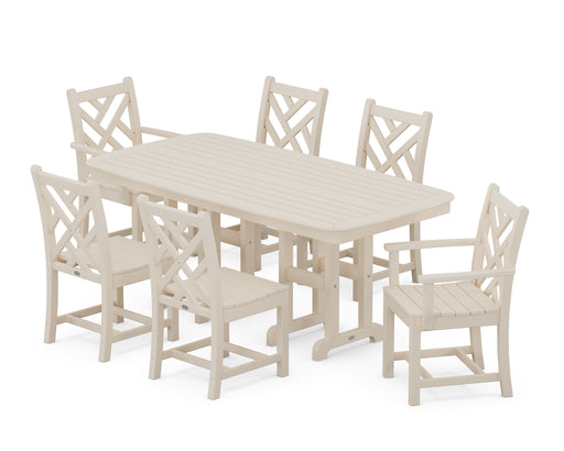 POLYWOOD Chippendale 7-Piece Dining Set in Sand image