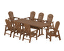 POLYWOOD South Beach 9-Piece Dining Set with Trestle Legs in Teak image